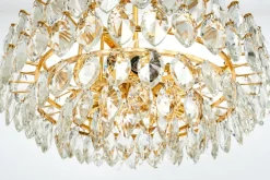 Discount Pamono Chandelier Brass and Crystal Glass from Bakalowits, Austria, 1960s