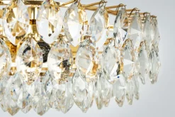 Discount Pamono Chandelier Brass and Crystal Glass from Bakalowits, Austria, 1960s