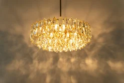Discount Pamono Chandelier Brass and Crystal Glass from Bakalowits, Austria, 1960s