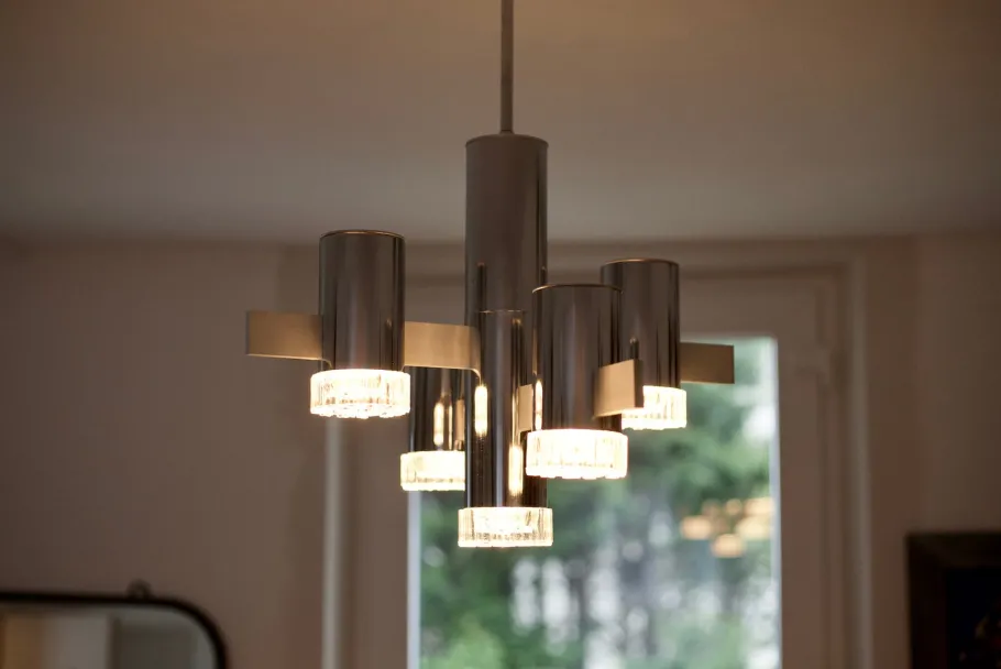 Clearance Pamono Chandelier by Gaetano Sciolari for Sciolari, 1970s