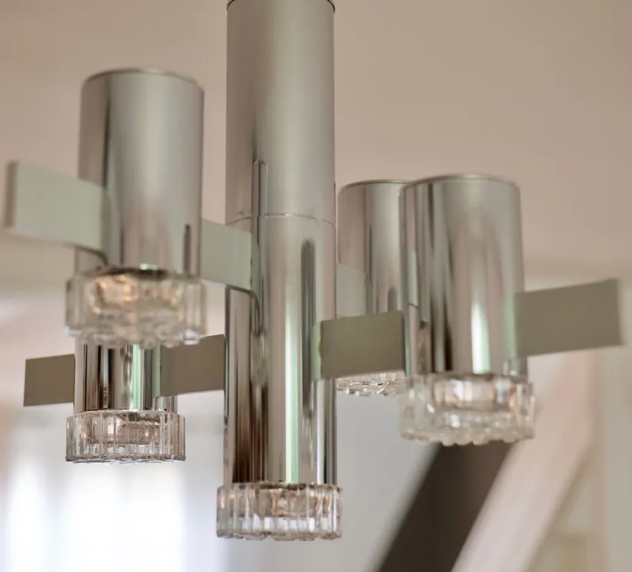 Clearance Pamono Chandelier by Gaetano Sciolari for Sciolari, 1970s