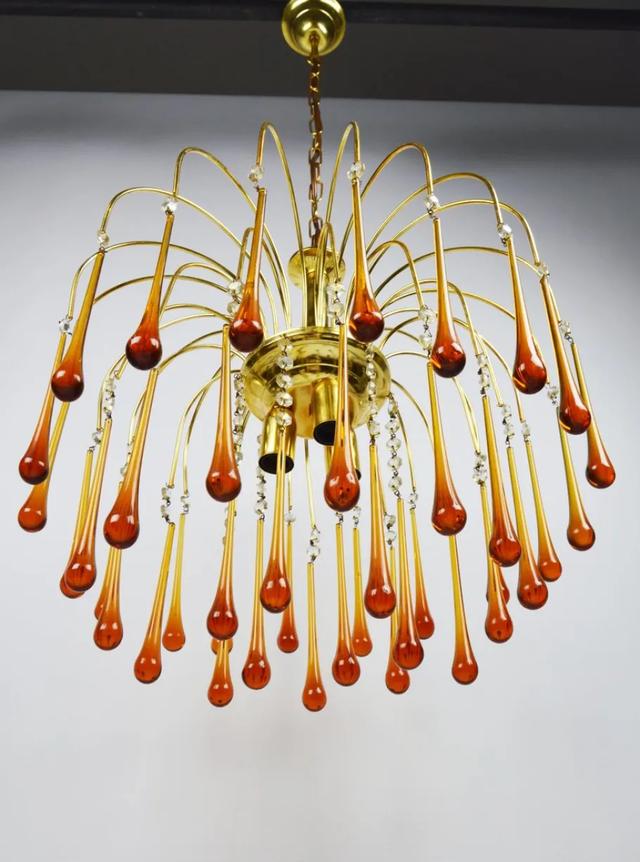 Online Pamono Chandelier by P. Venini, 1960s