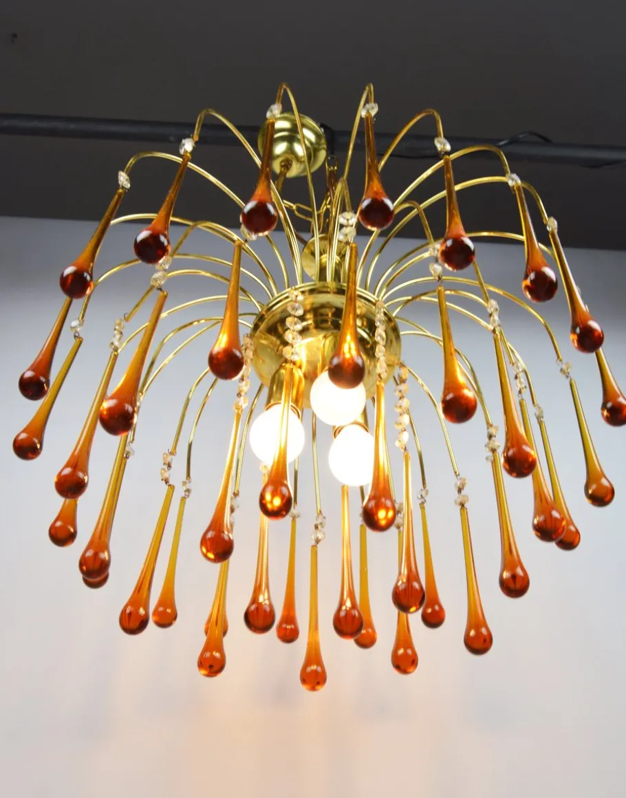 Online Pamono Chandelier by P. Venini, 1960s