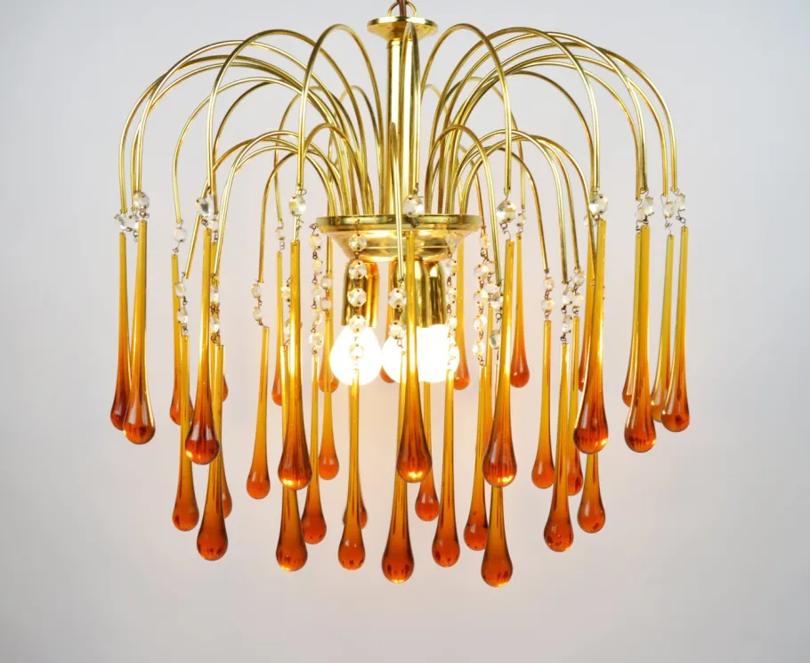 Online Pamono Chandelier by P. Venini, 1960s