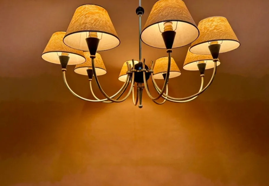 Online Pamono Chandelier from Arlus, France, 1950s