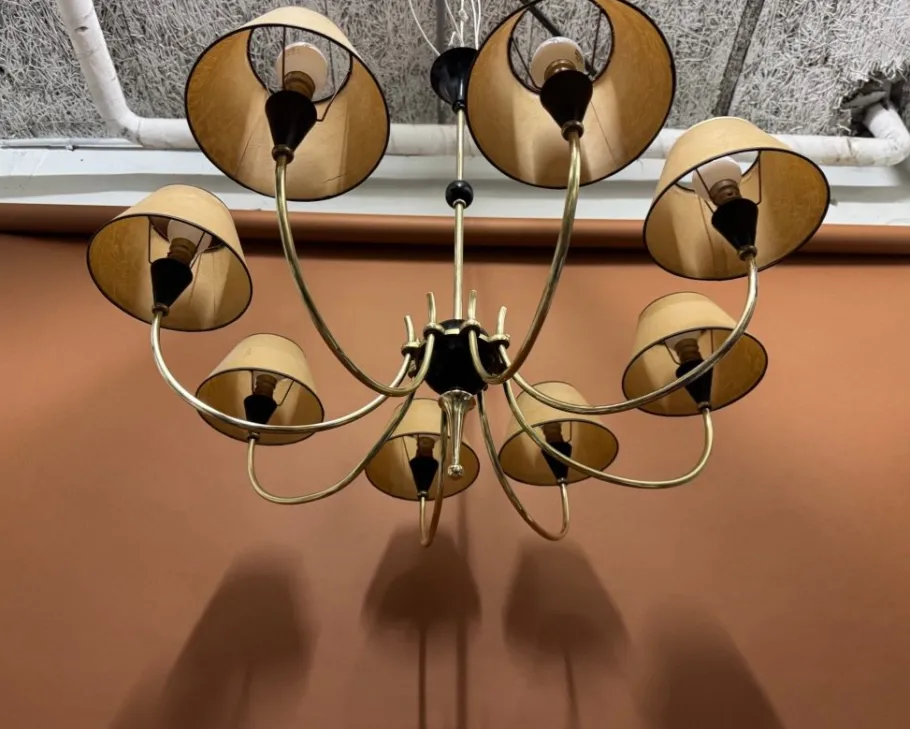 Online Pamono Chandelier from Arlus, France, 1950s