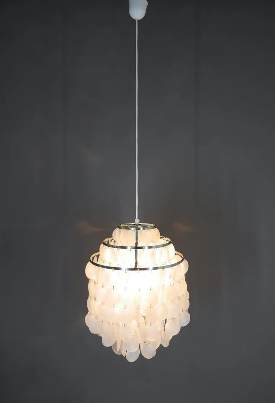 New Pamono Chandelier in the style of Verner Pantons Fun 1 Dm, Germany, 1970s