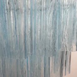 Discount Pamono Chandelier in Turquoise Murano Glass, Italy, 1980s