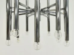 New Pamono Chandelier with 24 Bulbs by Geatano Sciolari, Italy, 1970s
