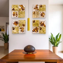 New Pamono Cheerio Patchwork Wall Lamps by Toni Zuccheri for Venini, 20th Century, Set of 4