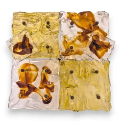 New Pamono Cheerio Patchwork Wall Lamps by Toni Zuccheri for Venini, 20th Century, Set of 4