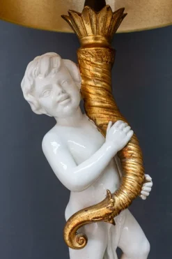 Outlet Pamono Cherub Floor Lamp from Capodimonte, 1967