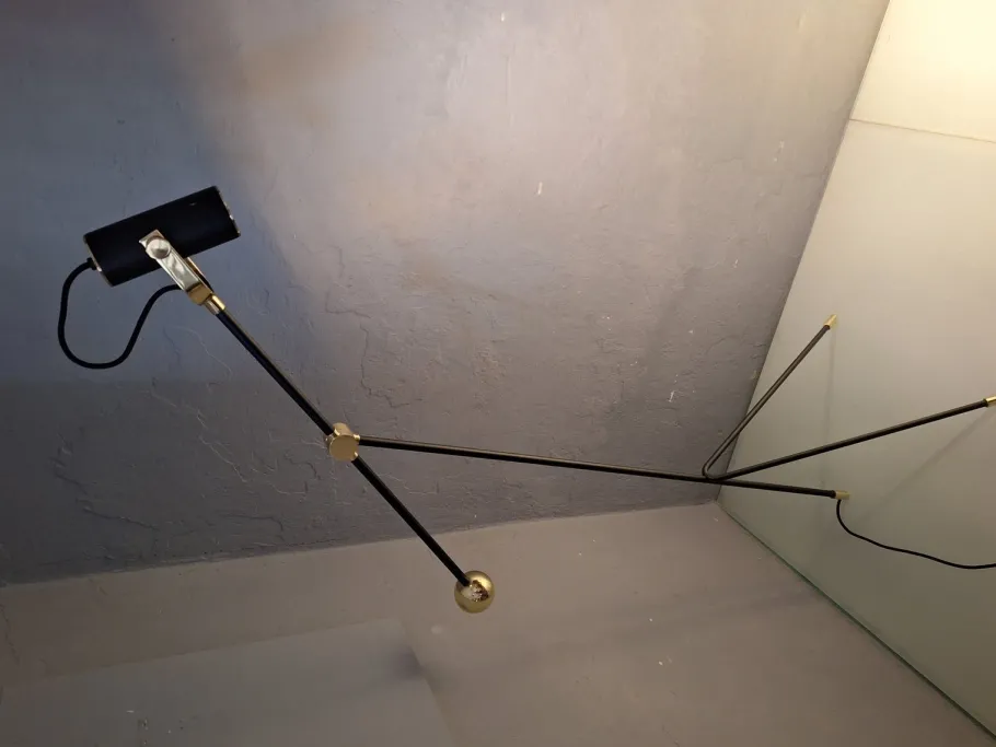 Clearance Pamono Chilum Floor Lamp in Brass and Iron by William Pianta for Nahoor, 2010s