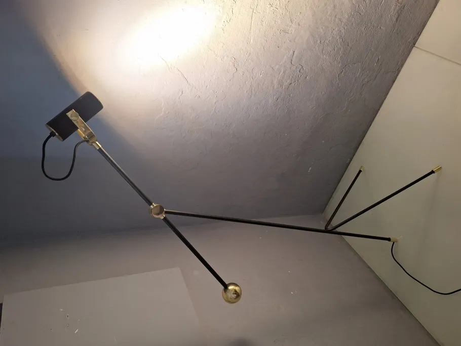 Clearance Pamono Chilum Floor Lamp in Brass and Iron by William Pianta for Nahoor, 2010s