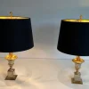 Sale Pamono Chrome and Brass Palm Tree Lamps in the style of Maison Charles, 1970, Set of 2
