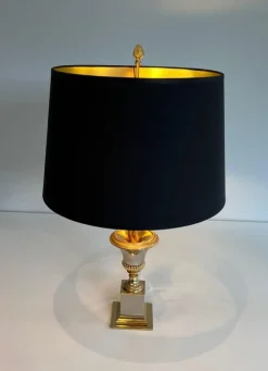 Sale Pamono Chrome and Brass Palm Tree Lamps in the style of Maison Charles, 1970, Set of 2