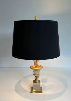 Sale Pamono Chrome and Brass Palm Tree Lamps in the style of Maison Charles, 1970, Set of 2