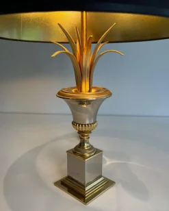 Sale Pamono Chrome and Brass Palm Tree Lamps in the style of Maison Charles, 1970, Set of 2