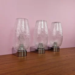 Sale Pamono Chrome and Glass Wall Lamps from Keuco, 1970s, Set of 3