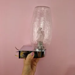 Sale Pamono Chrome and Glass Wall Lamps from Keuco, 1970s, Set of 3