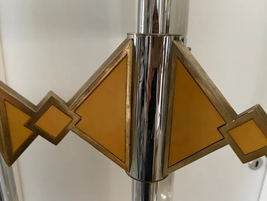 New Pamono Chrome and Murano Glass Floor Lamp from Mazzega, 1970s