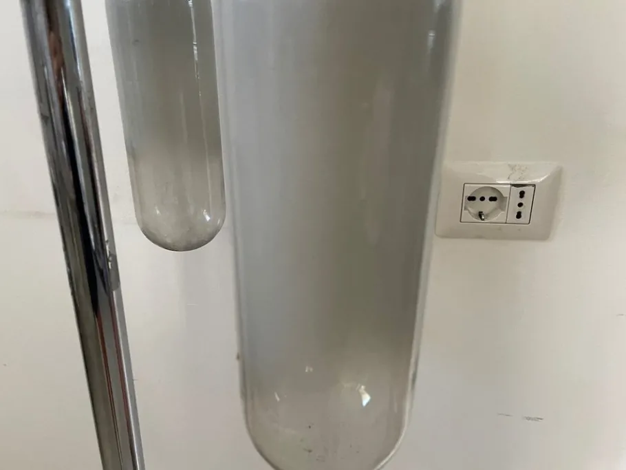 New Pamono Chrome and Murano Glass Floor Lamp from Mazzega, 1970s