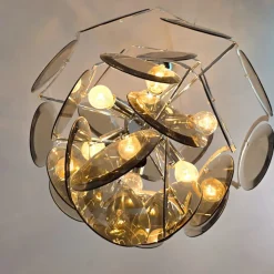 Discount Pamono Chrome and Smoke Glass Chandelier by Vistosi, Italy