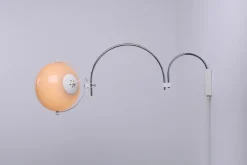 Discount Pamono Chrome Arc Adjustable Wall Lamp from Guzzini, 1970s