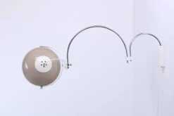 Discount Pamono Chrome Arc Adjustable Wall Lamp from Guzzini, 1970s