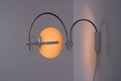 Discount Pamono Chrome Arc Adjustable Wall Lamp from Guzzini, 1970s