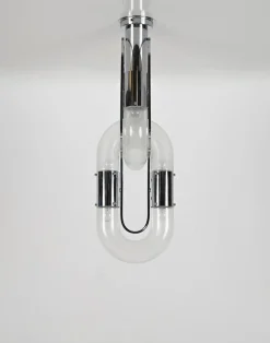 Discount Pamono Chrome Chandeliers by Aldo Nason for Mazzega, 1970s