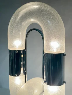 Discount Pamono Chrome Chandeliers by Aldo Nason for Mazzega, 1970s