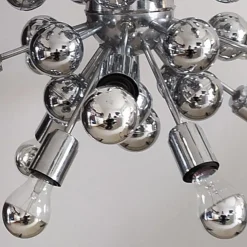 New Pamono Chrome Sputnik Ceiling Lamp by Goffredo Reggiani, Italy, 1970s