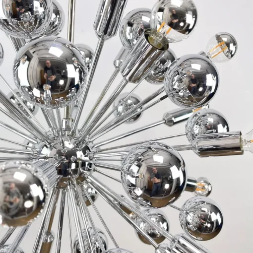 Best Pamono Chrome Sputnik Ceiling Lamp attributed to Cosack, 1970s