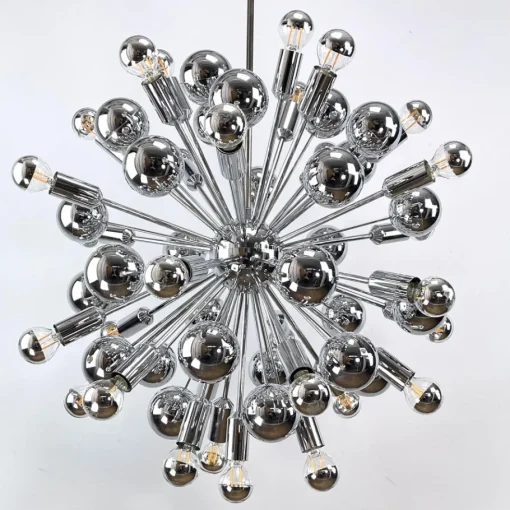 Best Pamono Chrome Sputnik Ceiling Lamp attributed to Cosack, 1970s