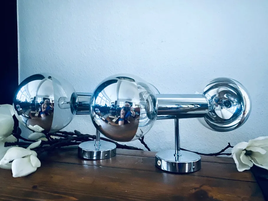 Hot Pamono Chrome Wall Lamps by Motoko Ishii for Staff Leuchten, 1960, Set of 2