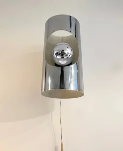 Clearance Pamono Chrome Wall Lights by Philippe Rogier for Prova Denmark, 1960s, Set of 2