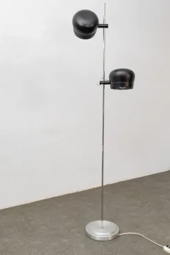 Outlet Pamono Chromed and Enamelled Steel Floor Lamp from Lumi, Italy, 1960s