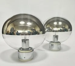 Discount Pamono Chromed Glass Sconces or Ceiling Lamps by Motoko Ishii for Staff, Germany 1960s, Set of 2