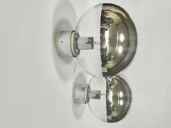 Discount Pamono Chromed Glass Sconces or Ceiling Lamps by Motoko Ishii for Staff, Germany 1960s, Set of 2
