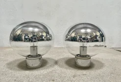 Discount Pamono Chromed Glass Sconces or Ceiling Lamps by Motoko Ishii for Staff, Germany 1960s, Set of 2