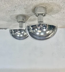 Discount Pamono Chromed Glass Sconces or Ceiling Lamps by Motoko Ishii for Staff, Germany 1960s, Set of 2