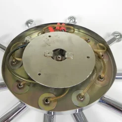 Hot Pamono Chrome-Plated Boulanger 10-Light Ceiling Lamp with from Sciolari, 1960s