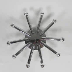 Hot Pamono Chrome-Plated Boulanger 10-Light Ceiling Lamp with from Sciolari, 1960s