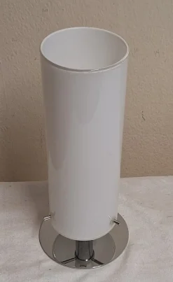 New Pamono Chrome-Plated Metal Table Lamp with White Glass Shade from Trio, 2000s