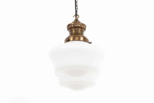 Best Pamono Church Opaline Glass Pendant Lights, Set of 2