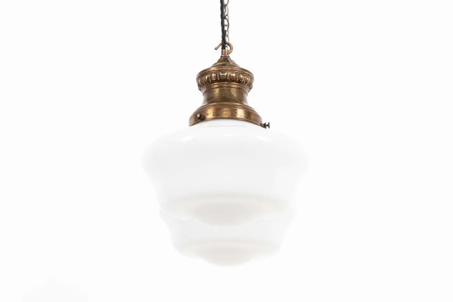 Best Pamono Church Opaline Glass Pendant Lights, Set of 2