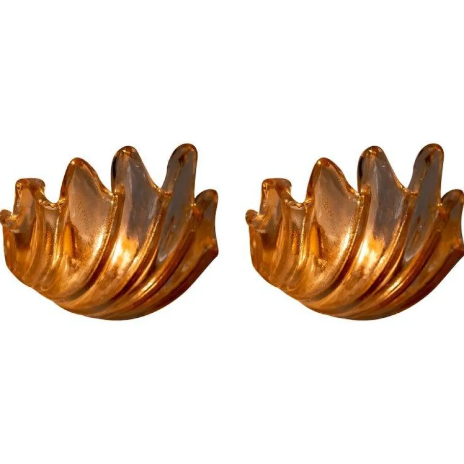 Best Pamono Clamshell Sconces by Barovier E Toso, Set of 2