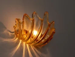 Best Pamono Clamshell Sconces by Barovier E Toso, Set of 2