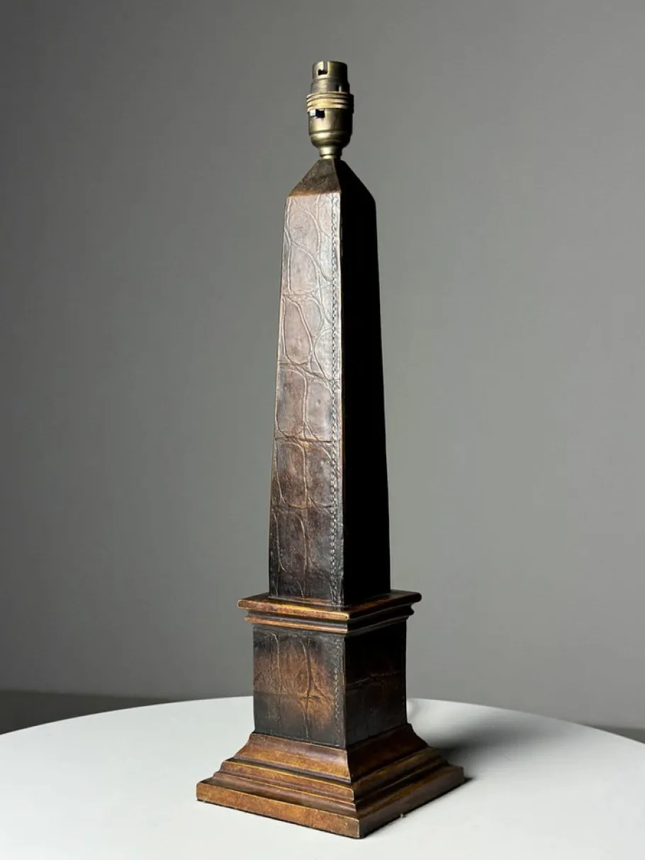 Online Pamono Classic Leather Lamp Base